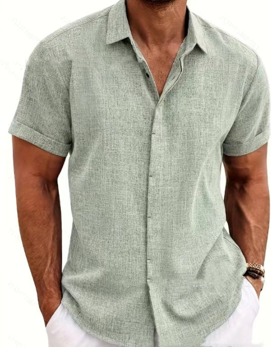 Loose Linen Short Sleeve T-Shirt