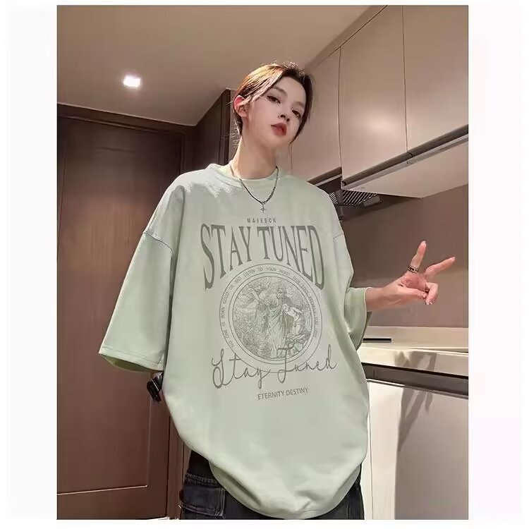 Suede Velvet Short-Sleeve Summer T-Shirt
