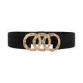 Geometric Circle Buckle Wide Belt
