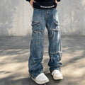 Zip-Up Cargo Jeans