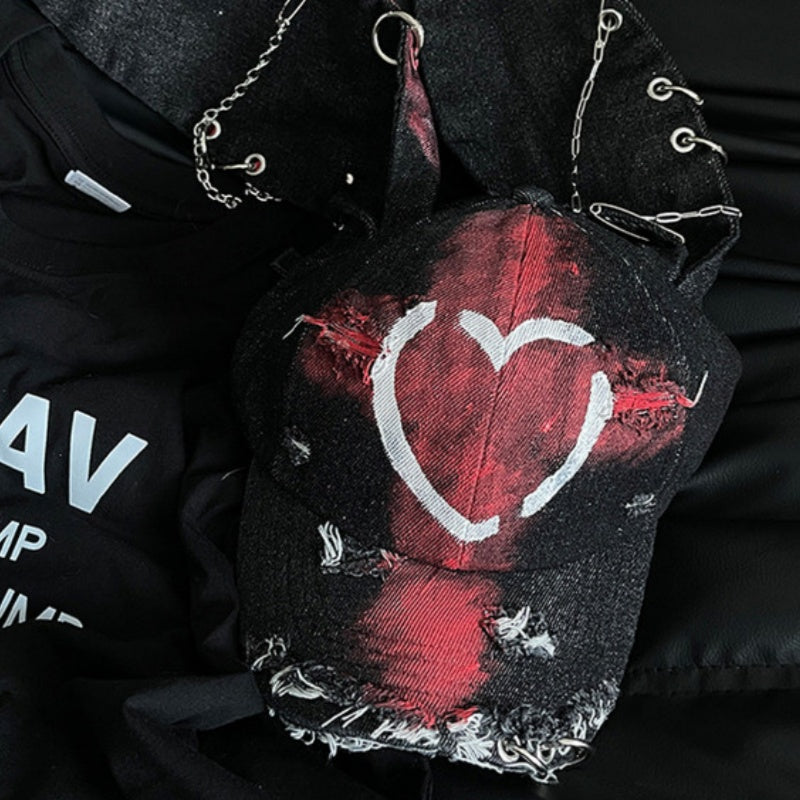 Rebel Bunny Graffiti Denim Snapback