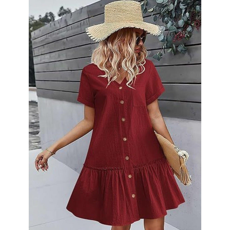 Loose Cotton Linen Summer Dress