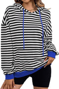 Loose Striped Oversized Hoodie