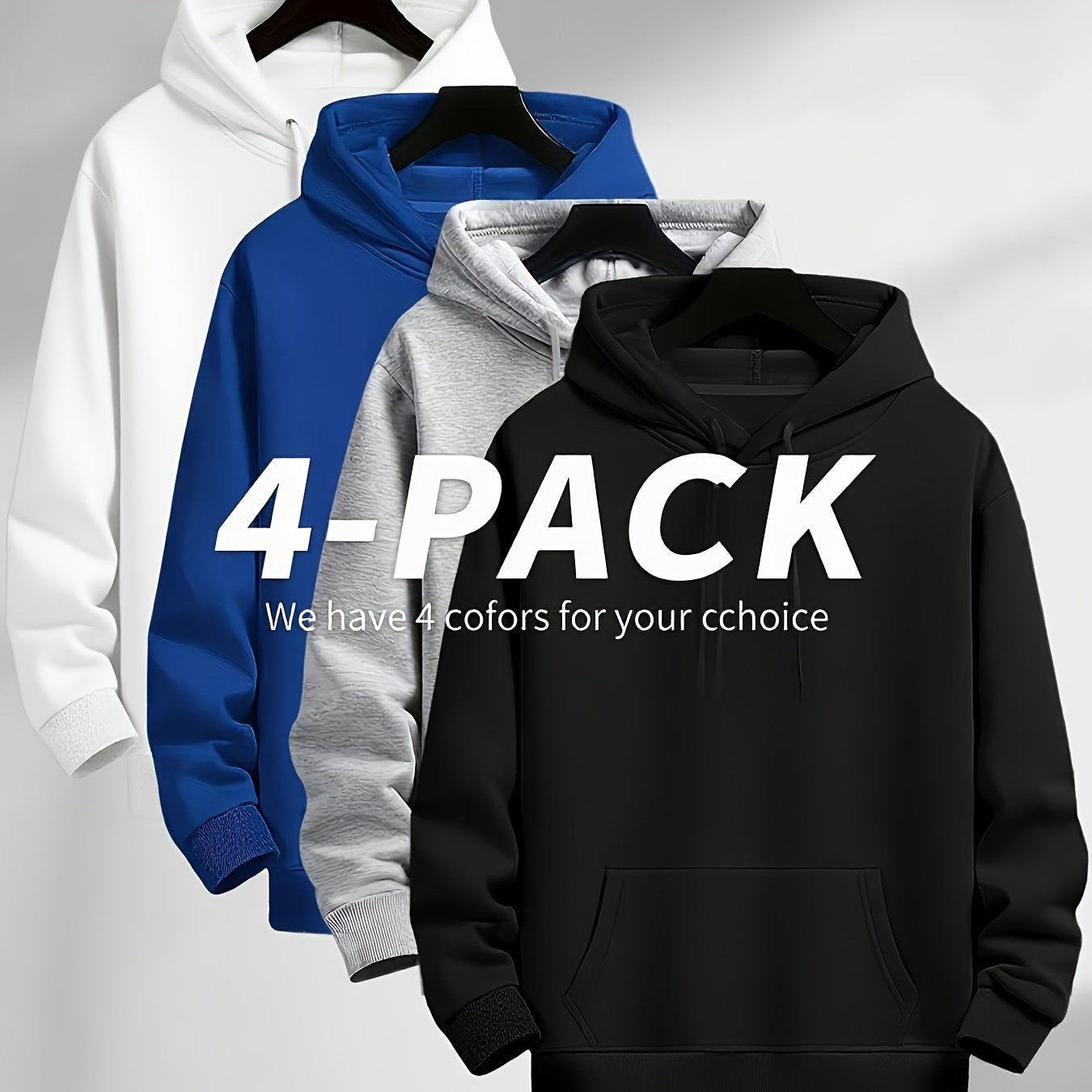 4-Pack Unisex Heavyweight Pullover Hoodie