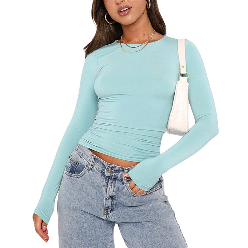 Slim Long-Sleeve Pullover Top
