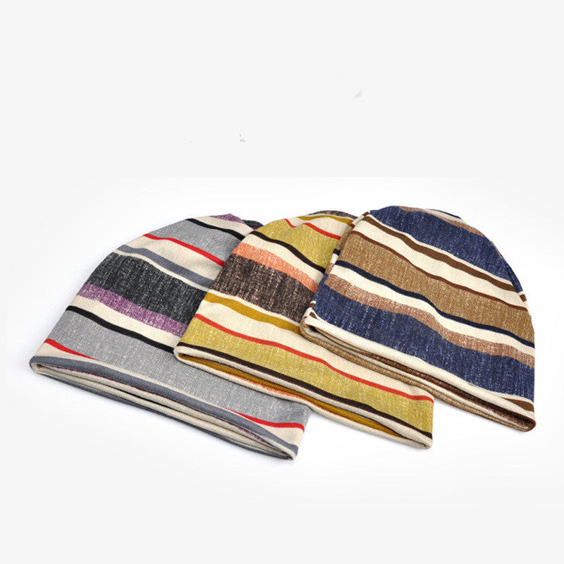 Urban Striped Scarf Hat