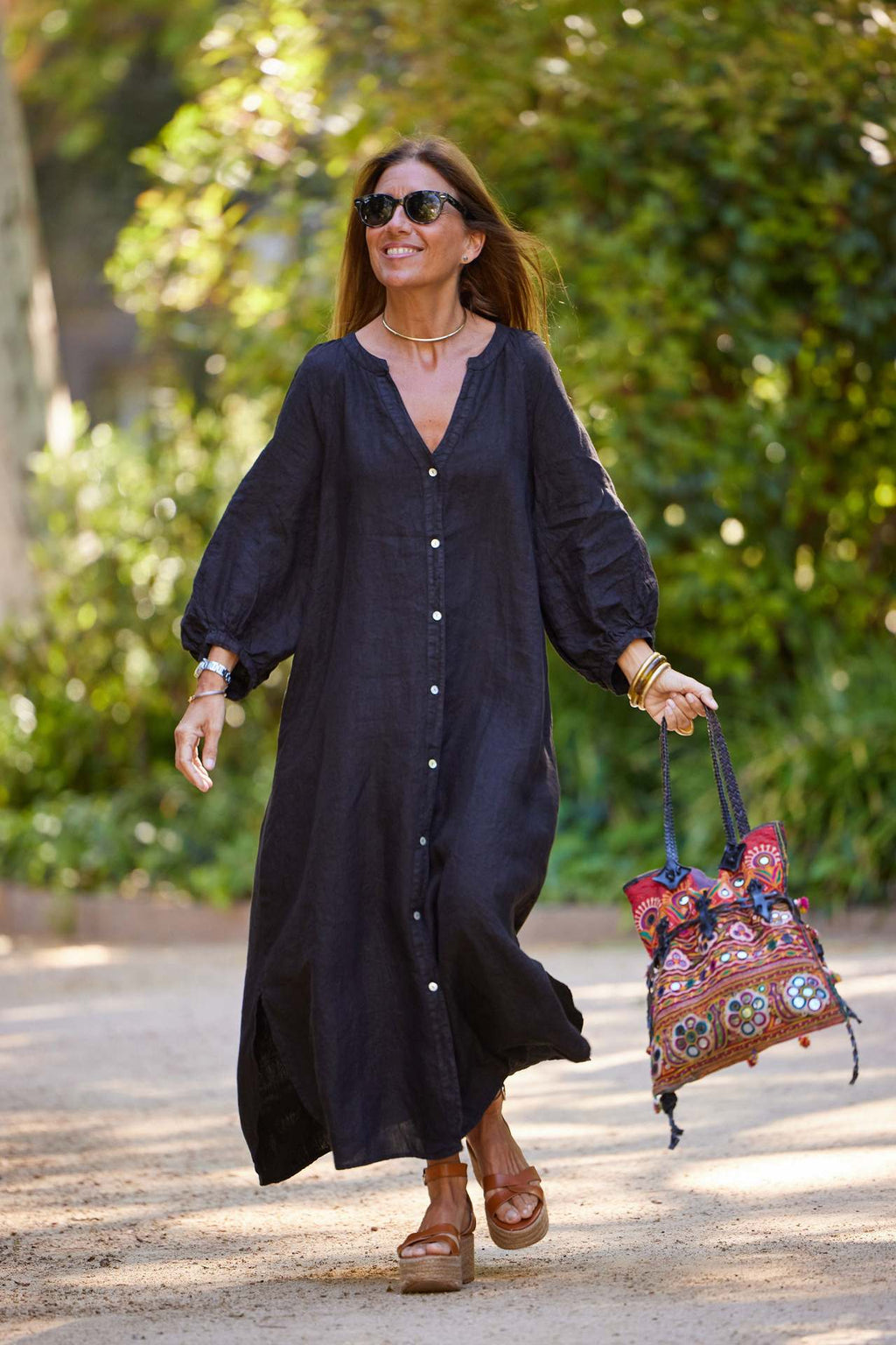 Lina Cotton Linen Shirt Dress