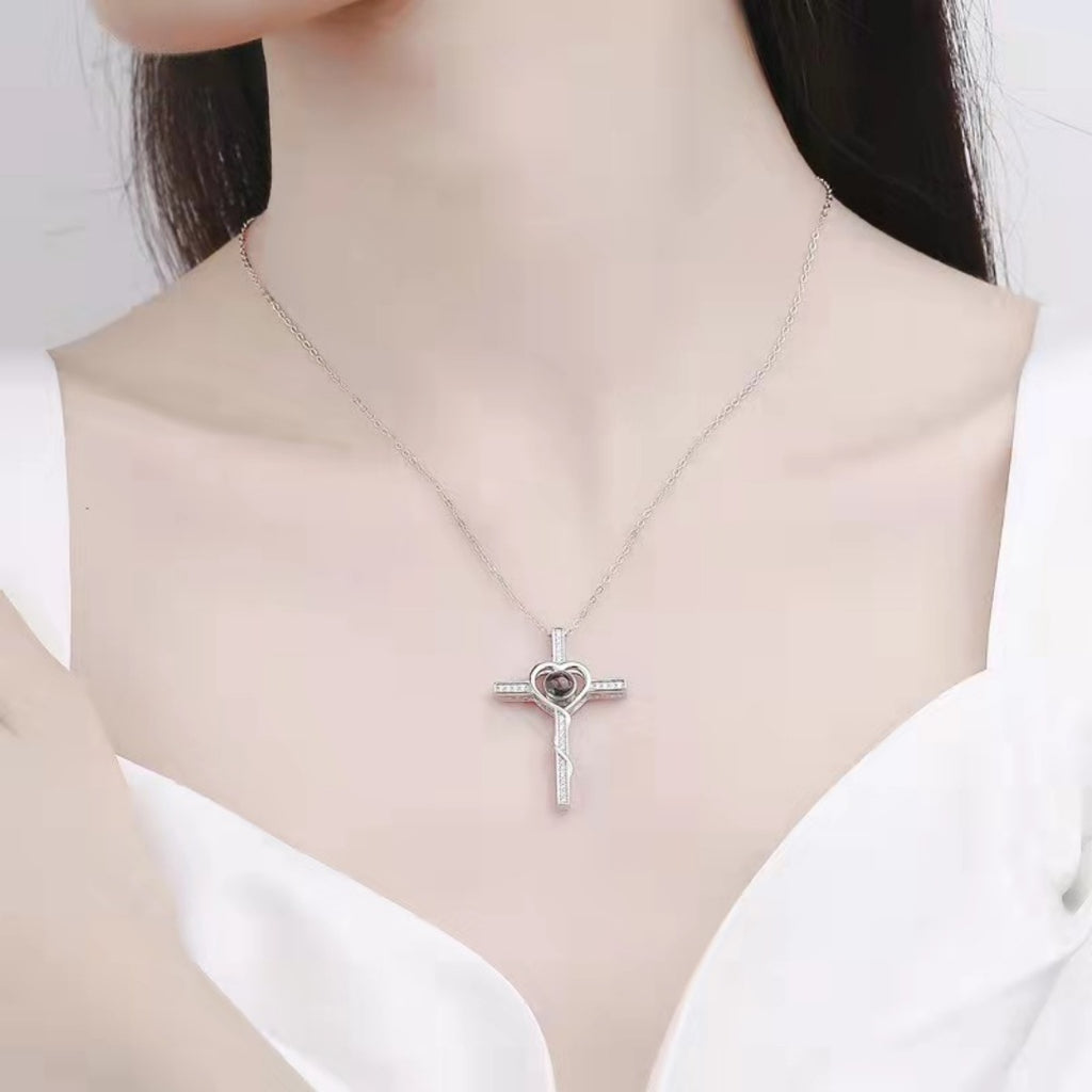 Heart Cross Necklace