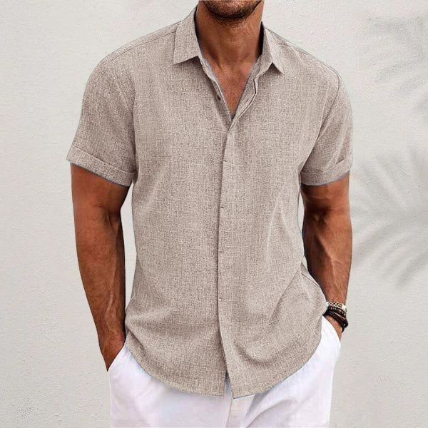 Loose Linen Short Sleeve T-Shirt