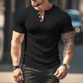 Slim Fit V-Neck Henley T-Shirt