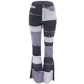High-Waist Patchwork Flare Jeans
