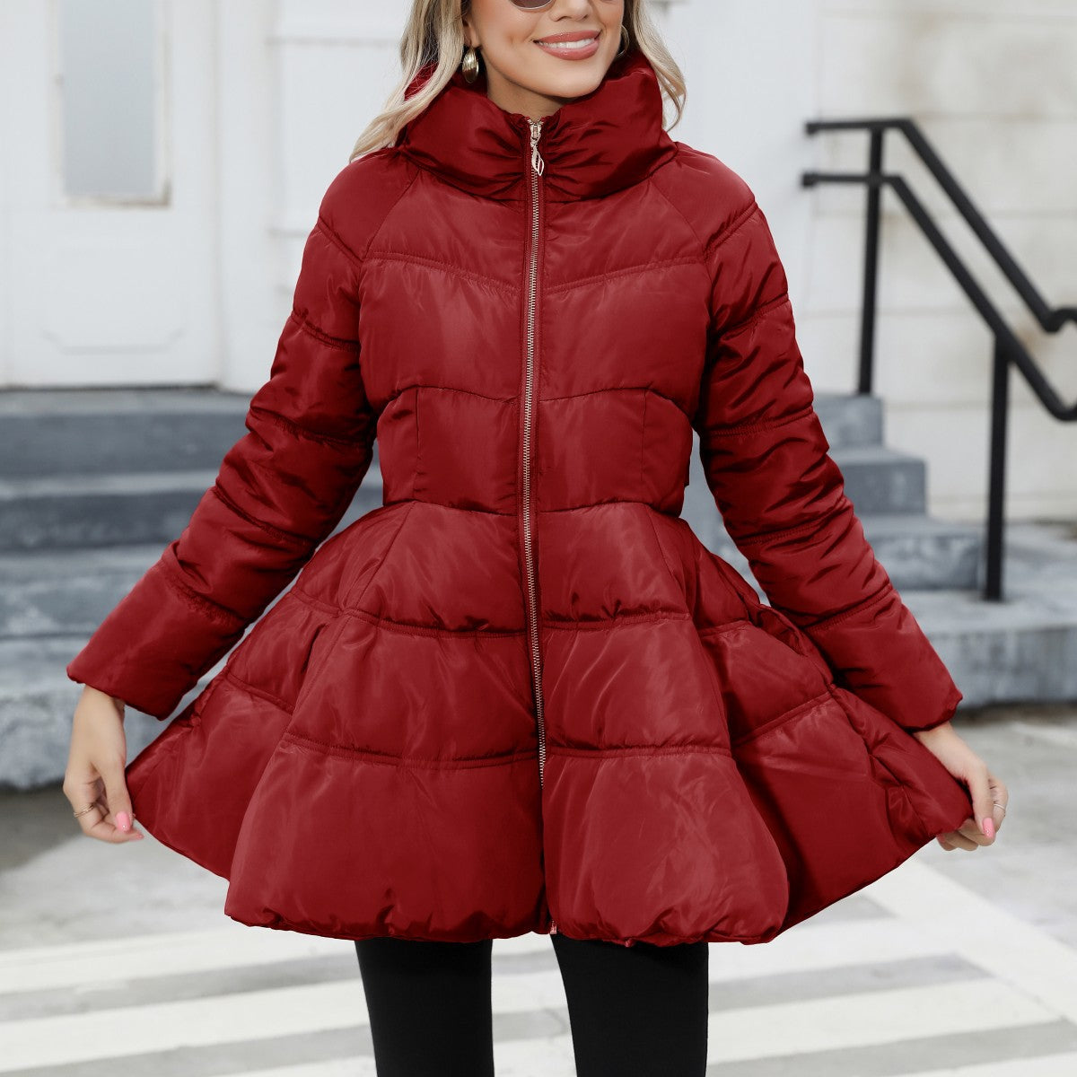 Winter Sculpted Big-Skirt Coat