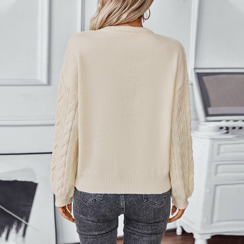Retro Loose Long-Sleeve Sweater Top