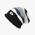 Retro Striped Color-Block Knit Beanie