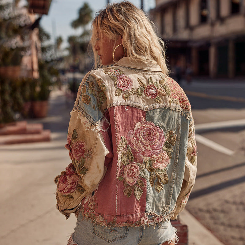 Vintage Patchwork Denim Jacket