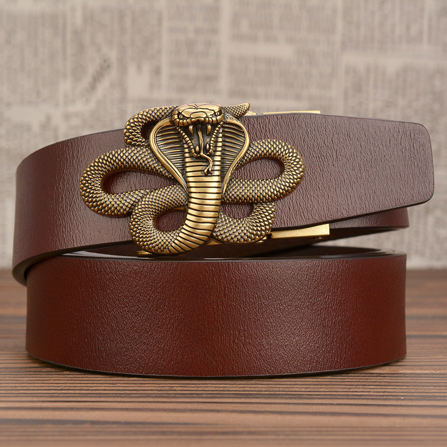 Cobra Leather Automatic Buckle Belt
