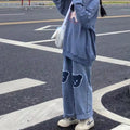 Retro Bear Patchwork Jeans