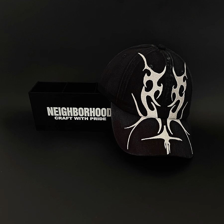 Embroidered Flame Baseball Cap