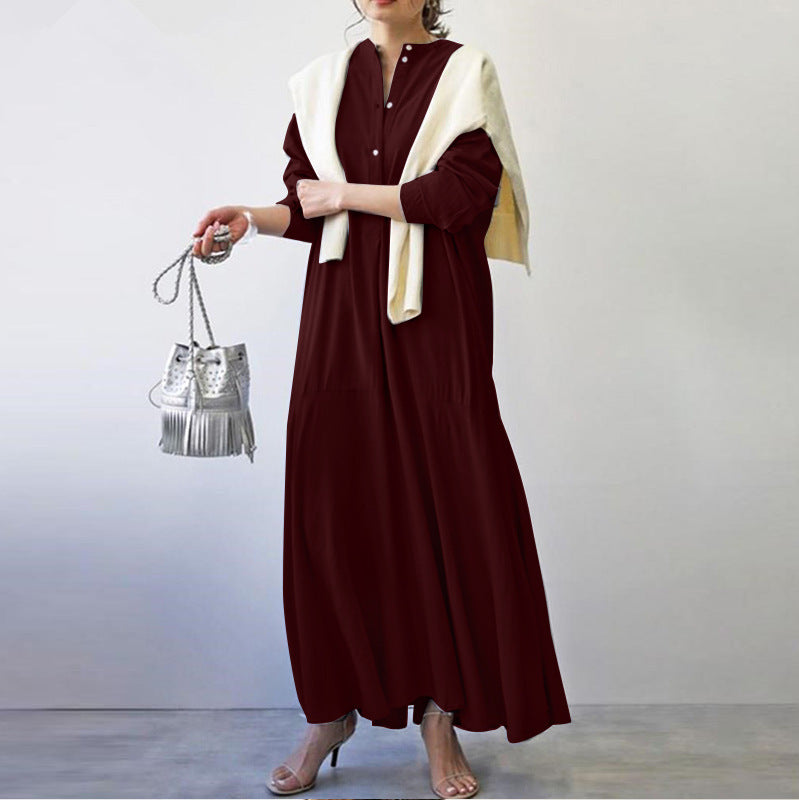 Cotton Linen Casual Retro Breeze Maxi Dress