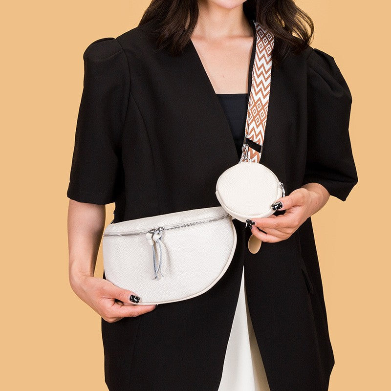 Genuine Leather Crossbody Belt Bag