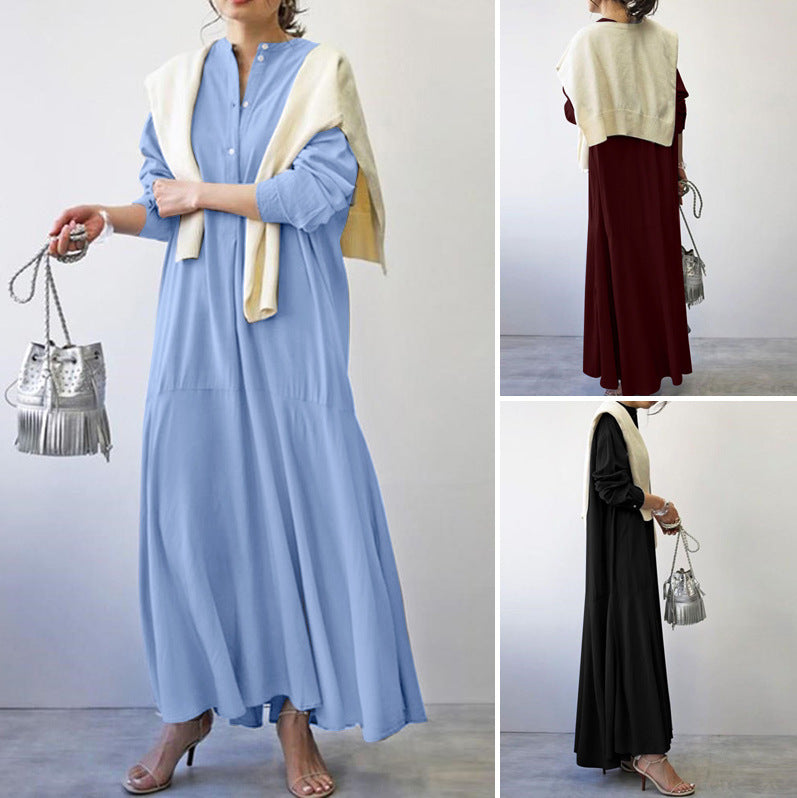 Cotton Linen Casual Retro Breeze Maxi Dress
